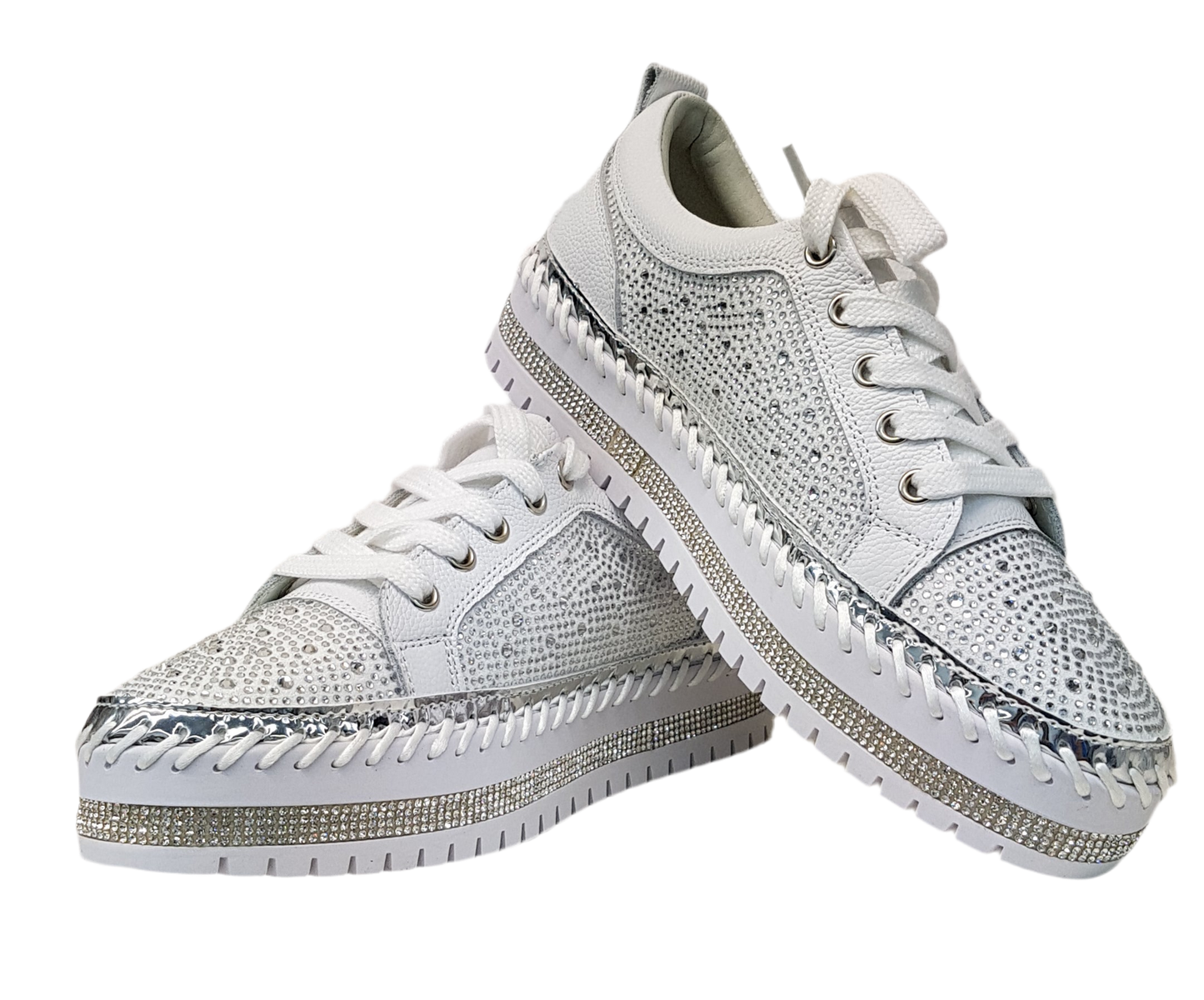 Ameise Glitz White Shoe