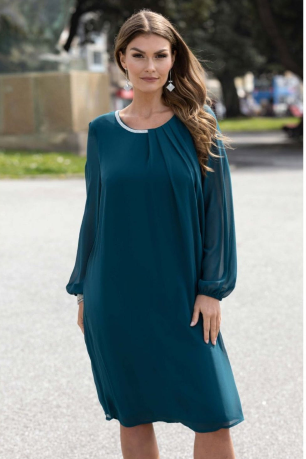 FL 239123 Green Event Dress