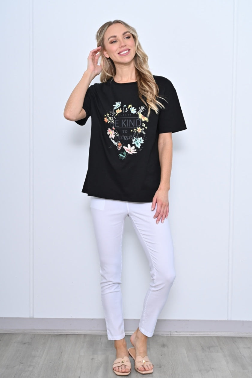 Natural Bay 417-9 Print Top