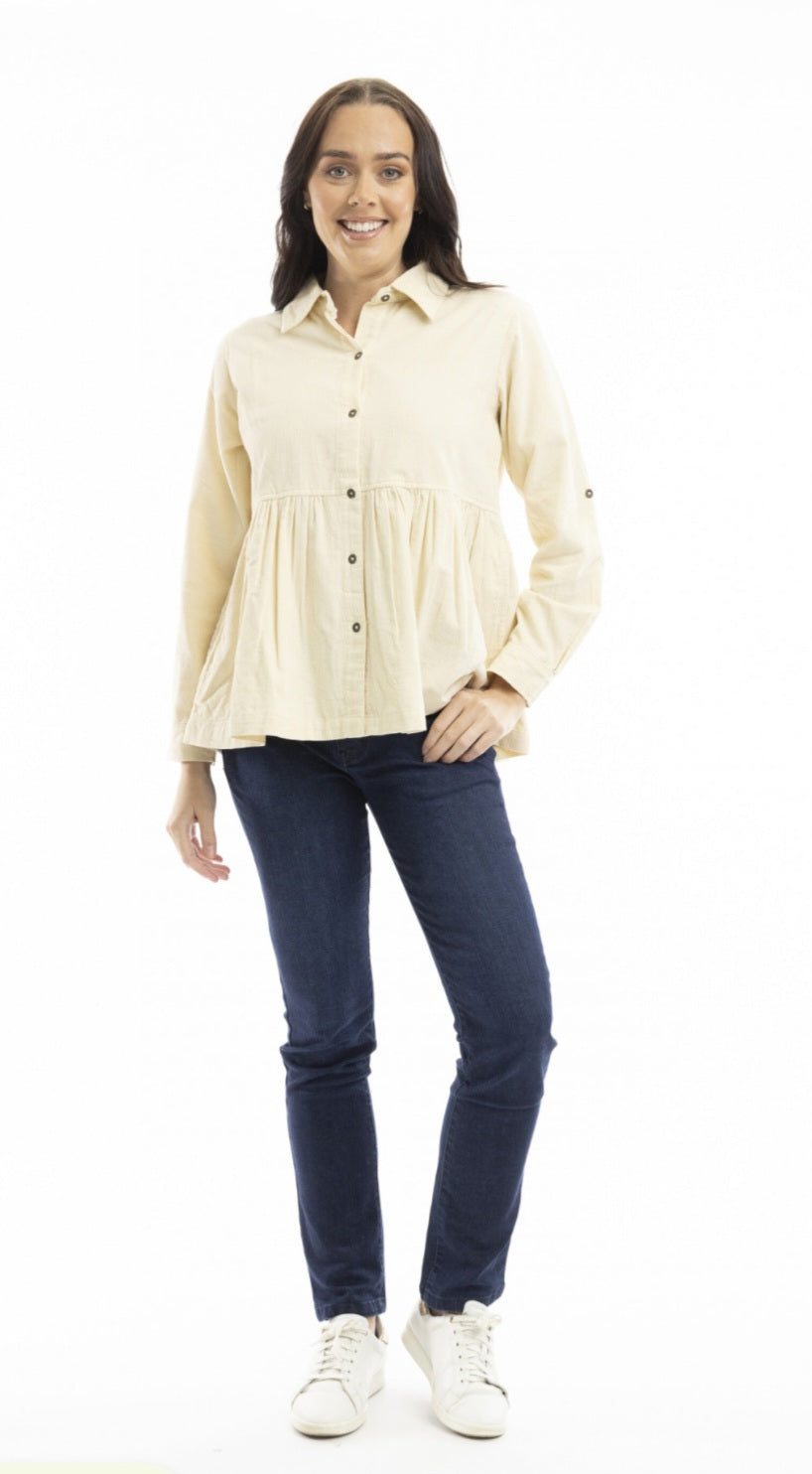 Orientique 23020 Cream Cord Top