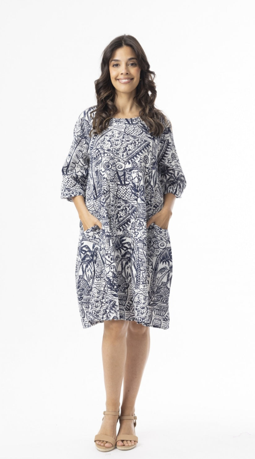 Orientique 40221 Aksharay Print Dress