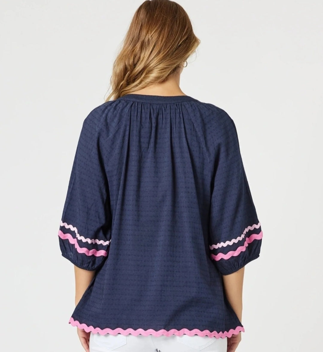 Threadz 48241 Navy Top