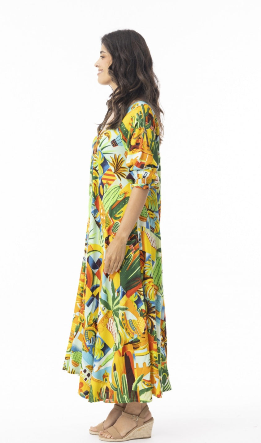 Orientique 30169 Guatemala Print Dress