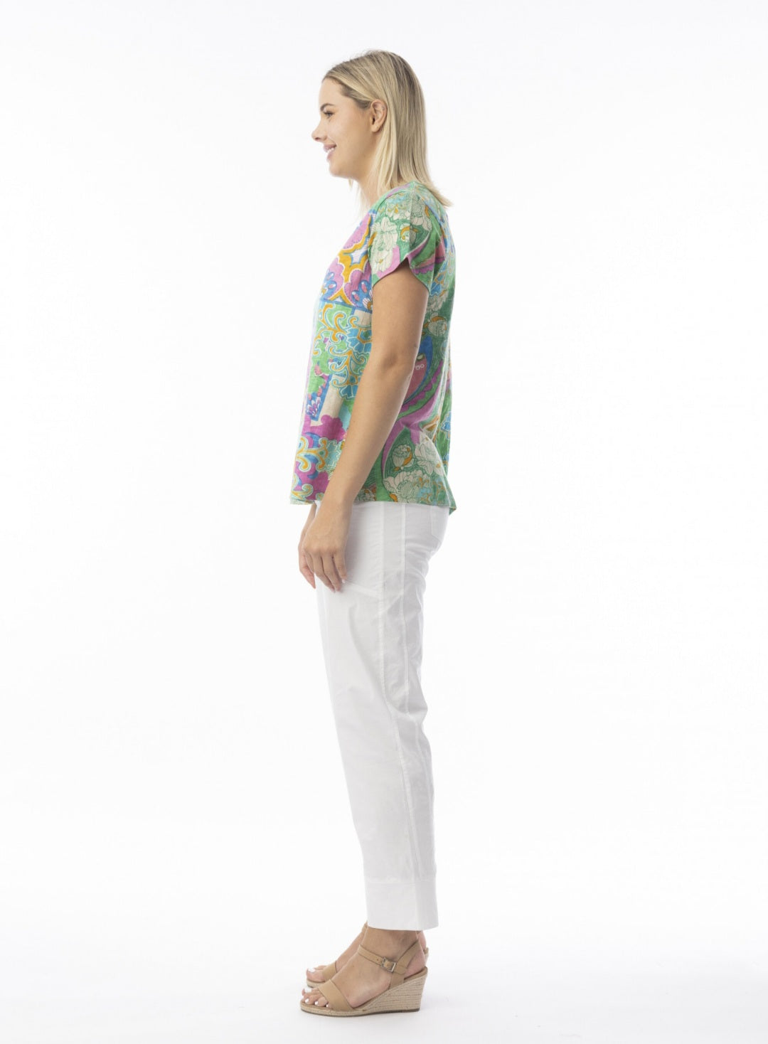 Orientique 23086 Santa Cruz Print Top