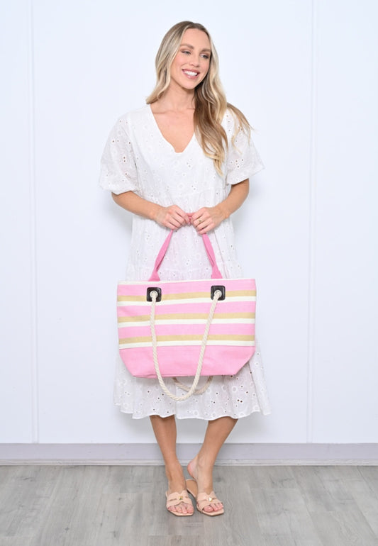 Pink 66-2 Stripe Bag