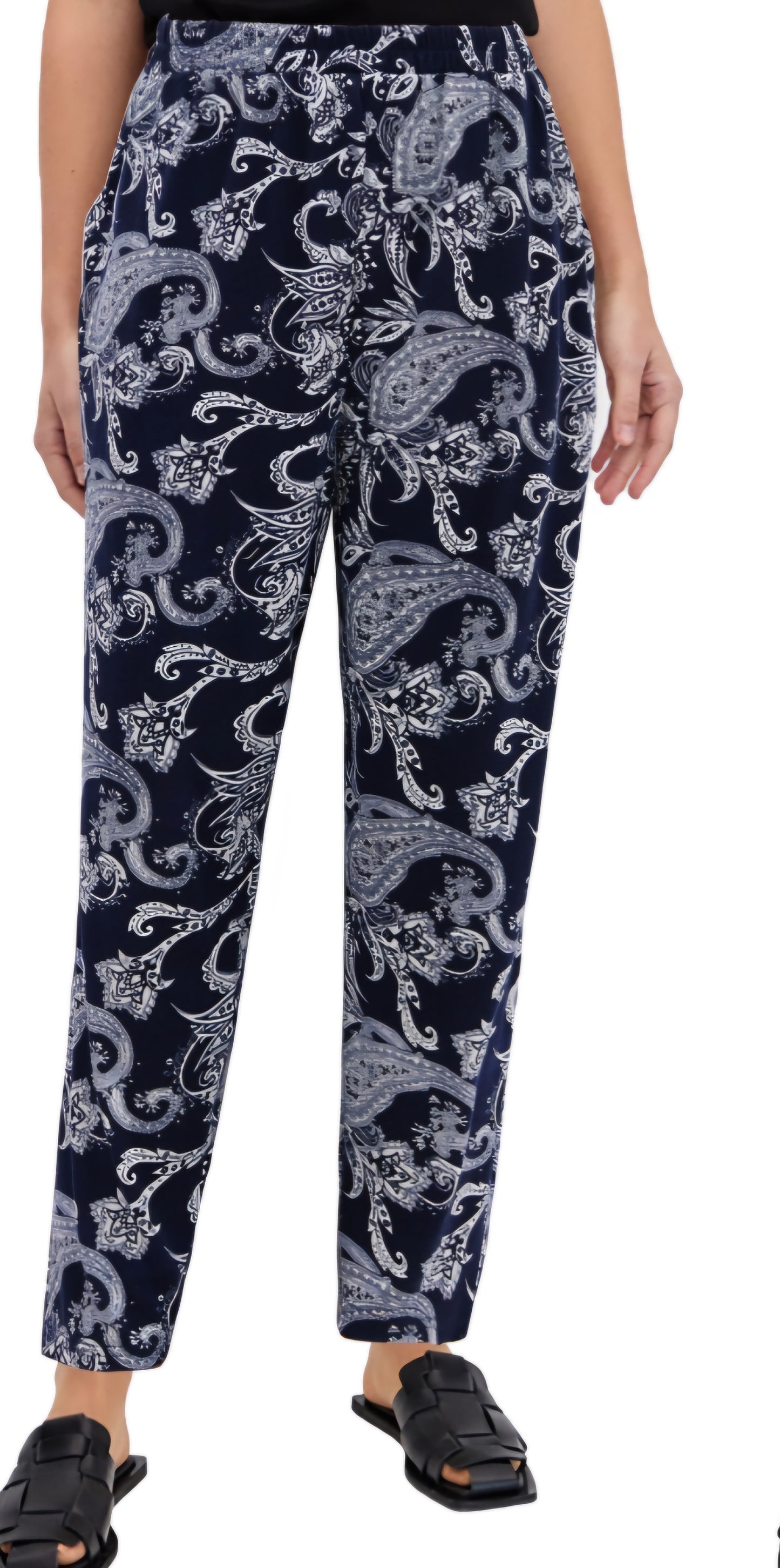 Elegant 2724 Navy Print Pant