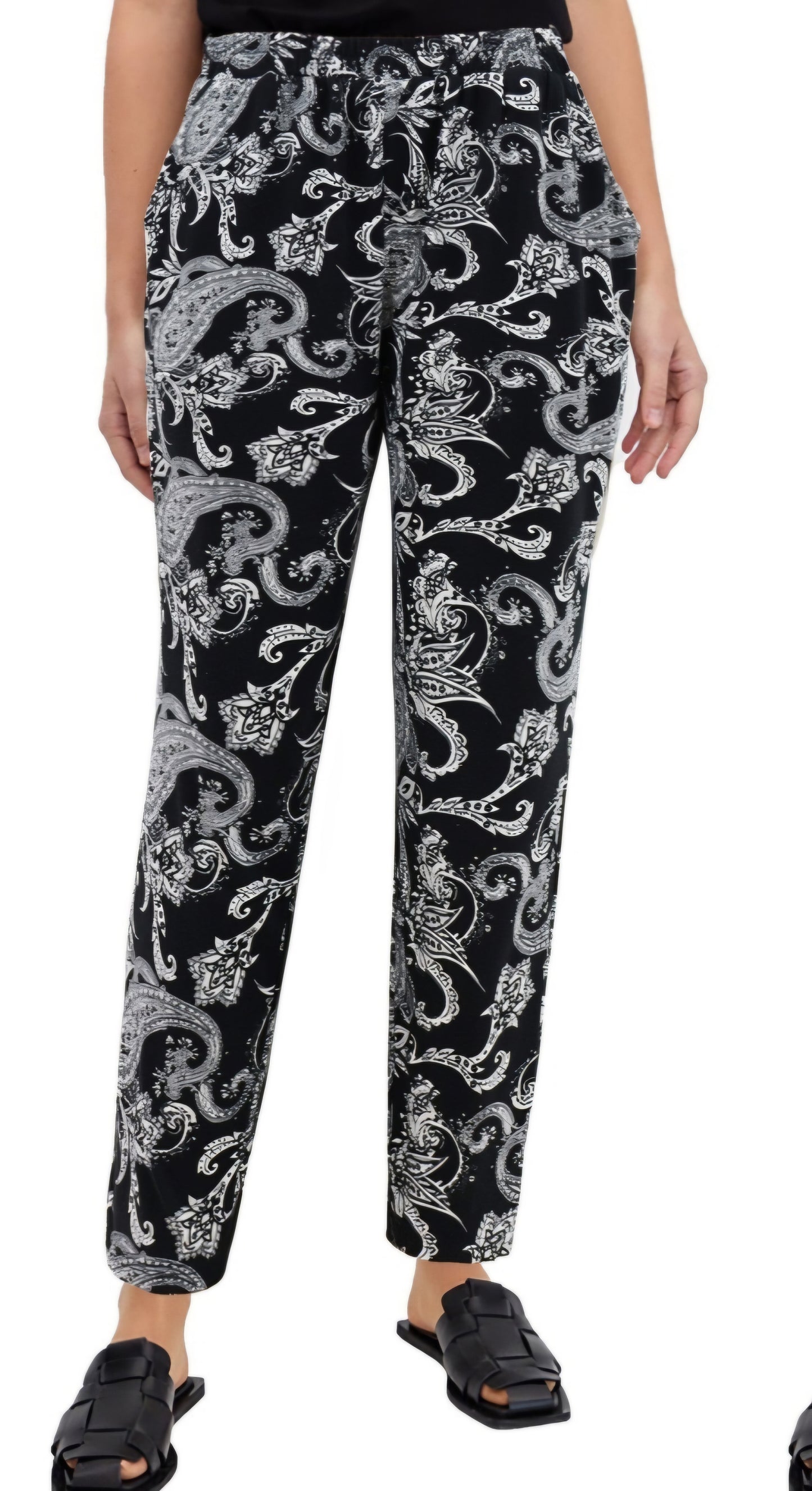 Elegant 2724 Black Print Pant