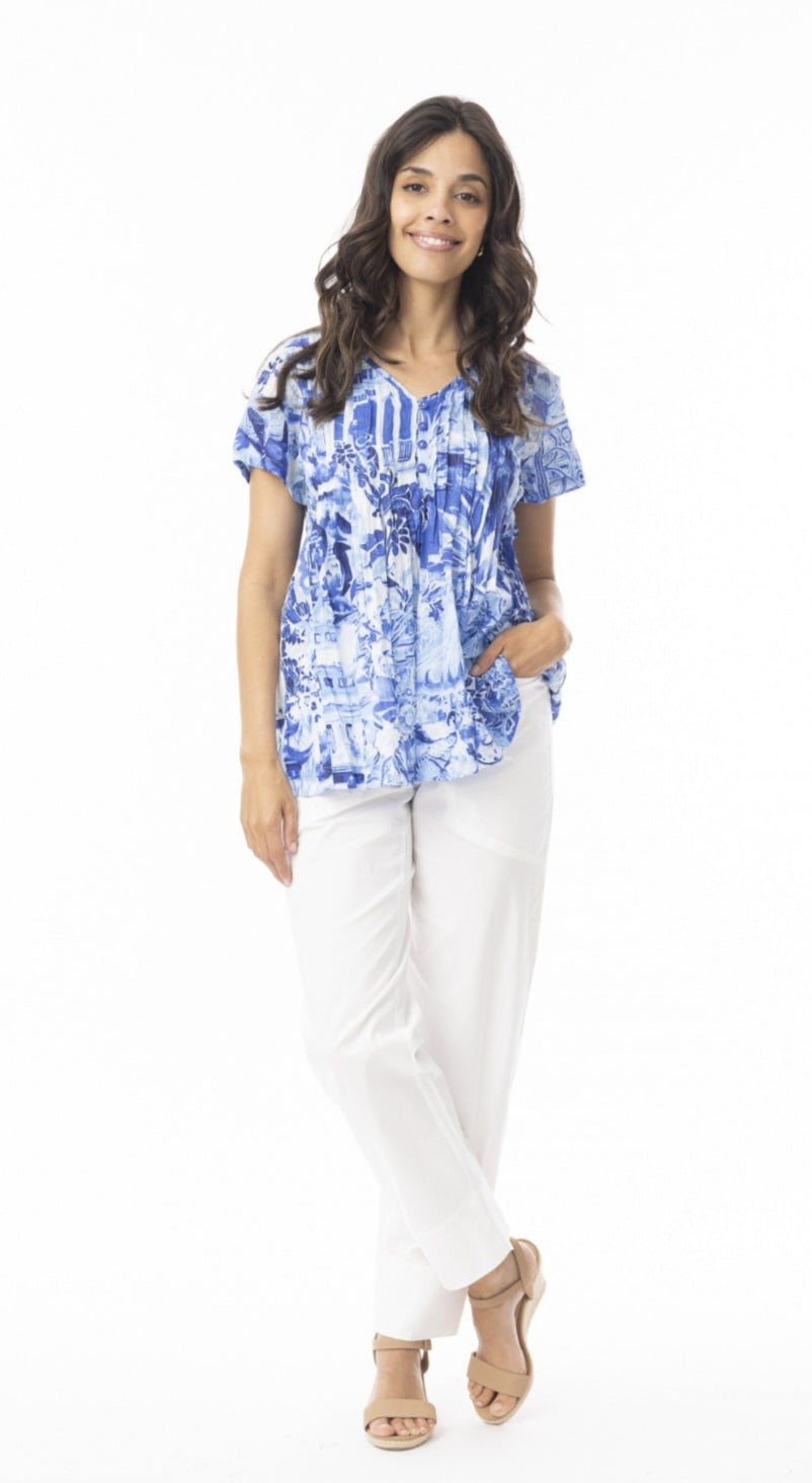 Orientique 42187 Okayama Print Top