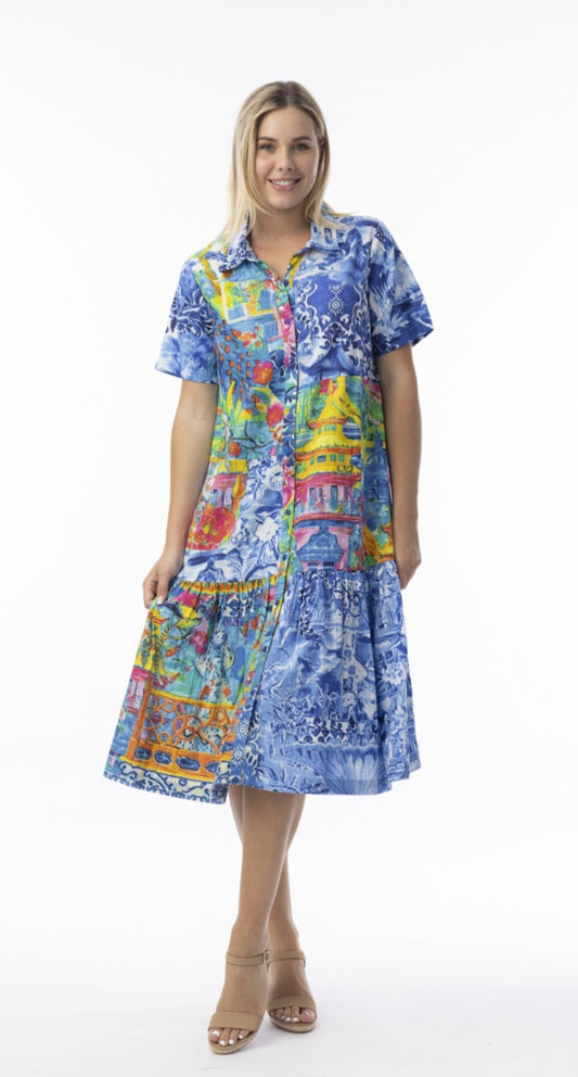 Orientique 40190 Okayama Print Dress