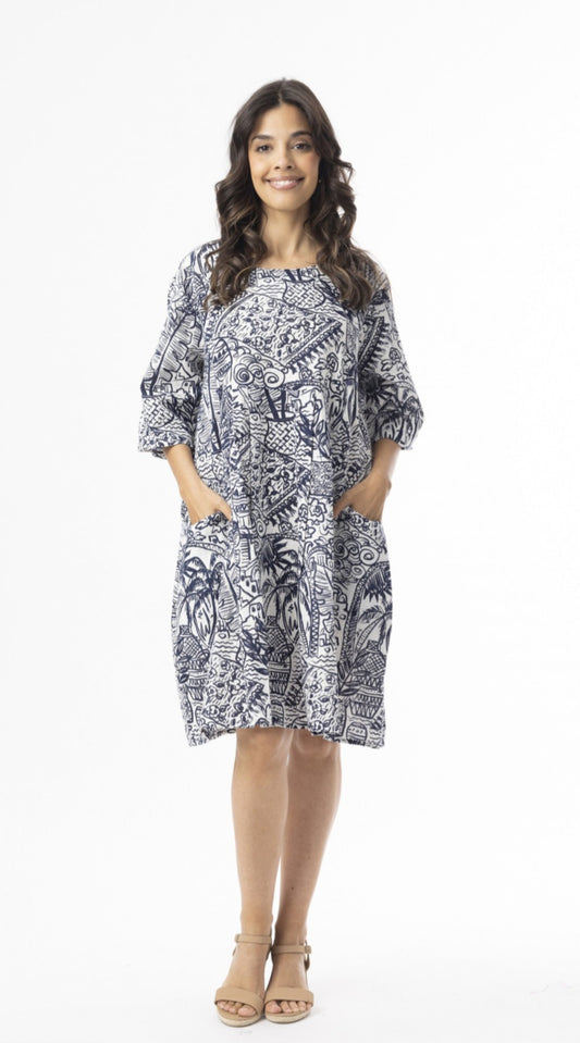 Orientique 40221 Aksharay Print Dress