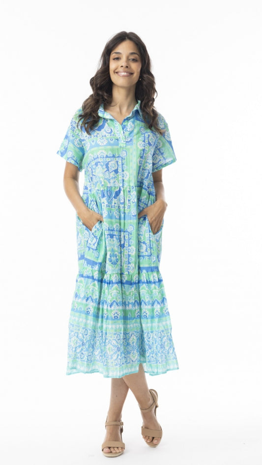 Orientique 10069 Montevideo Print Dress