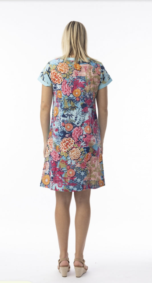 Orientique 20140 Ikebana Print Dress