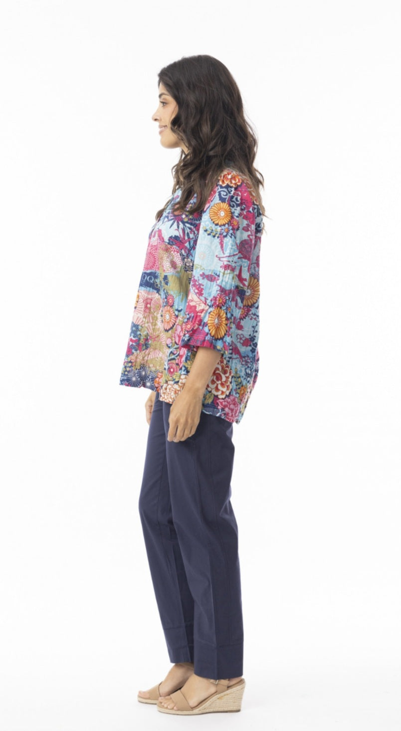 Orientique 23088 Ikebana Print Top