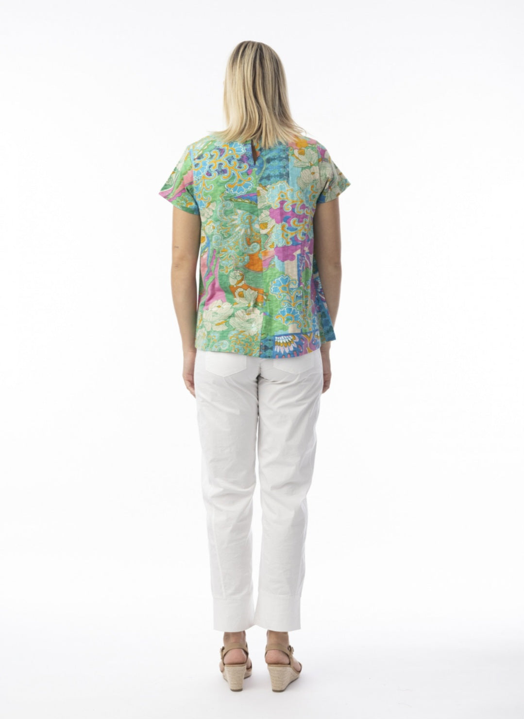 Orientique 23086 Santa Cruz Print Top