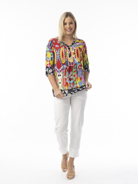 Orientique 82223 Print Top